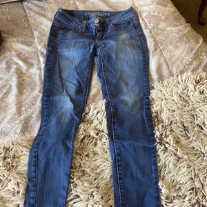 American eagle blue jeans super stretch